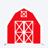 Lofaris Red White Farm House Barn Door Arch Birthday Backdrop